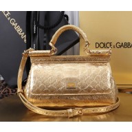 Dolce & Gabbana small Sicily handbag snake skin gold 2024