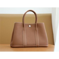 Hermes Garden Party 30/36 bag golden brown in togo leather (full handmade)