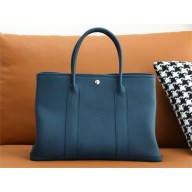 Hermes Garden Party 30/36 bag deep blue in togo leather (full handmade)