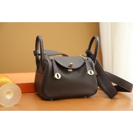 Hermes lindy mini touch bag ebene with gold hardware(handmade)