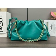 loewe medium flamenco purse in mellow nappa lambskin 012403 emerald green 2024