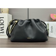 loewe medium flamenco purse in mellow nappa lambskin 012403 black 2024