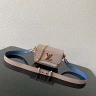 louis vuitton grained calf leather LOCKME TENDER bag m58554 gray