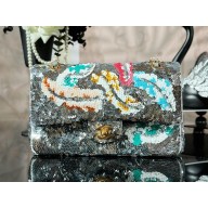 Chanel Classic 11.12 Sequins Flap Bag A01112 Silver & Multicolor 2025