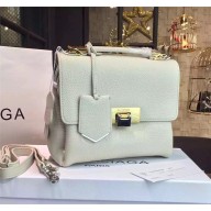 balenciaga le dix mini zip cartable bag white