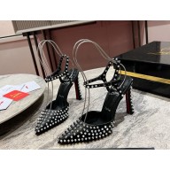 Christian Louboutin Condora Riviera 100 mm condora spikes red sole ankle-strap pumps black 2024