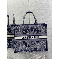 Dior Large Book Tote Bag in Dark Blue Rêve d'Infini Embroidery 2022 