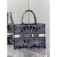 Dior Medium Book Tote Bag in Dark Blue Rêve d'Infini Embroidery 2022 