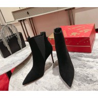 Christian Louboutin Astribooty 100 Suede Ankle Boots in black 2024
