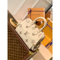 louis vuitton white Monogram Empreinte leather Speedy Bandoulière 25 m58947