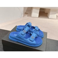 Chanel CC Logo Beach Mules Sandals Shearling 06 2024