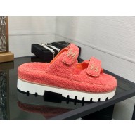 Chanel CC Logo Beach Mules Sandals Shearling 15 2024