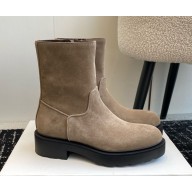 The Row Nobilis TR boot beige in suede leather 2024