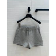 GUCCI Cotton jersey embossed shorts grey 2024