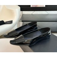 Saint Laurent poppy Ballet Flats patent leather in black 1118-2024