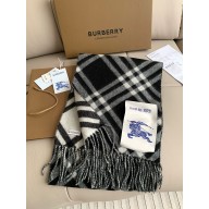 Burberry BLACK Check Cashmere Scarf 2025