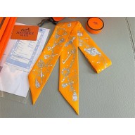 Hermes Twilly Silk Scarf 5x86cm 250304 30 2025
