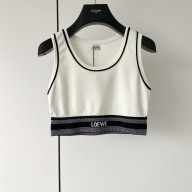 loewe Cropped tank top in viscose WHITE 2023