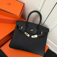 Hermes Birkin 30 Bag In togo Leather with Gold hardware BLACK