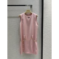miu miu silk mini dress pink 2023
