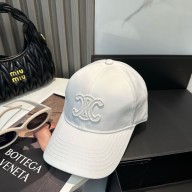 CELINE triomphe baseball cap in washed cotton WHITE 2025
