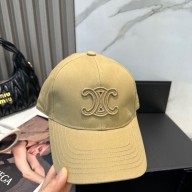 CELINE triomphe baseball cap in washed cotton BEIGE 2025