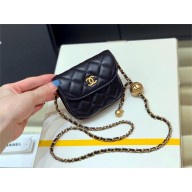 Chanel black belt bag black with a golden ball AP1461 2023(original quality)