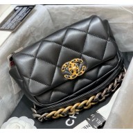 Chanel 19 Leather belt Bag AS1163 Black (original quality)