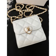 Chanel Clutch with Chain in Lambskin AP3291 white 2023