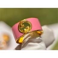 Gucci Blondie wide enamel ring pink 2024