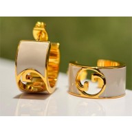Gucci Blondie enamel hoop earrings white 2024