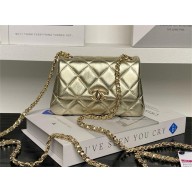 Chanel Clutch with Chain in Shiny lambskin AP4593 gold 2025