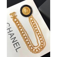 Chanel Brooch A58746 Gold/Black 2018