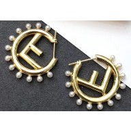 Fendi F Is Fendi Pearl Earrings