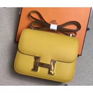 Hermes Constance 18/23 Bag in original Epsom Leather yellow