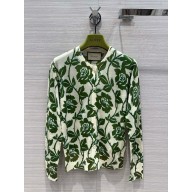 GUCCI Floral print fine wool silk cardigan 782659 2024