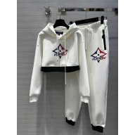 LV Snowflake Jogging Pants and sweatshirt white 2023