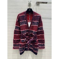 CHANEL Cashmere, Wool & Tweed Red, White, Dark Navy Blue & Black JACKET P75716 2023