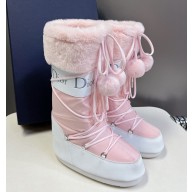 Dior Nylon Ski Apres Snow Boots pink 1106-2024