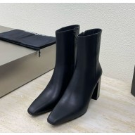 Alexander Wang calfskin ankle boots in black  heel 4.5cm  1106-2024