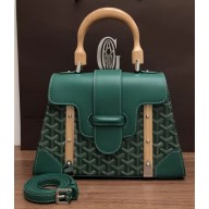 Goyard Wooden Handle Saigon PM Tote Bag Green