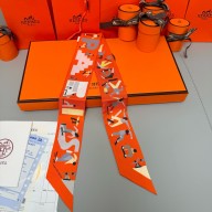 Hermes Twilly Silk Scarf 5x86cm 250305 05 2025