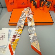 Hermes Twilly Silk Scarf 5x86cm 250305 56 2025