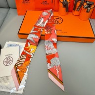 Hermes Twilly Silk Scarf 5x86cm 250305 60 2025