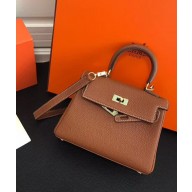 Hermes Kelly Mini 20 Original Epsom Handbag Tan
