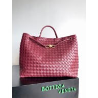 Bottega Veneta Large Andiamo Top Handle Bag in Intrecciato Leather 743575 barolo 2023 