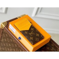 LOUIS VUITTON Monogram Macassar Coin Card Holder M64038 yellow 2025