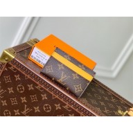 LOUIS VUITTON Monogram Macassar Double Card Holder M12844 yellow 2025