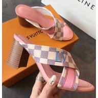 Louis Vuitton Heel 9cm Summer Trunks Monogram Canvas Panorama Mule 2018