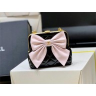 Chanel Clutch with Chain AP4028 BLACK/pink 2024(ORIGINAL QUALITY)